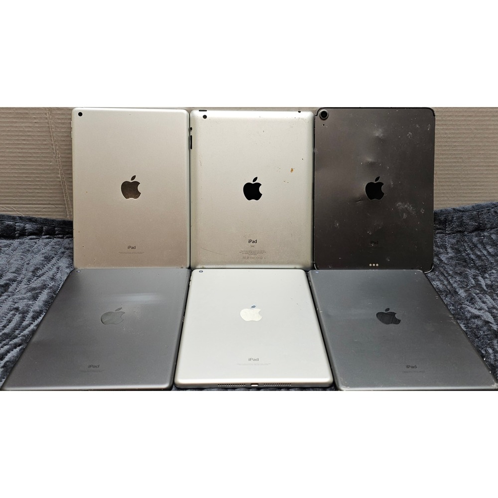 Apple iPad Mixed Lot of 6 Damaged Tablets for Parts Repair A1566 A1893 A1980